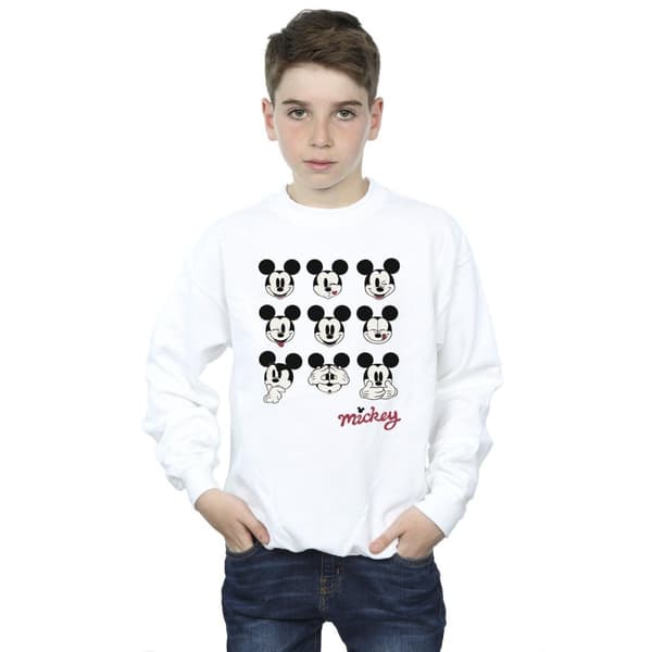 Disney Boys Mickey Mouse Many Faces Sweatshirt