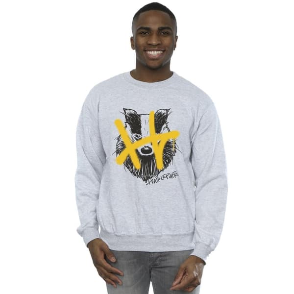 Harry Potter Mens Hufflepuff Pop Spray Sweatshirt