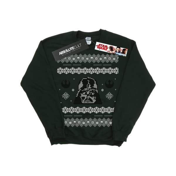 Star Wars Mens Christmas Darth Vader Fair Isle Sweatshirt