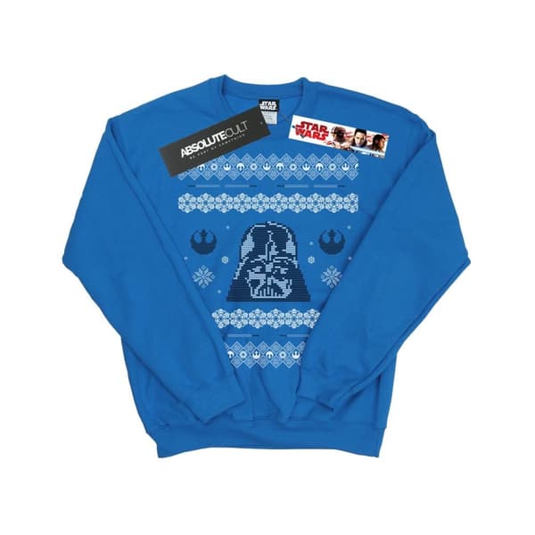 Star Wars Mens Christmas Darth Vader Fair Isle Sweatshirt