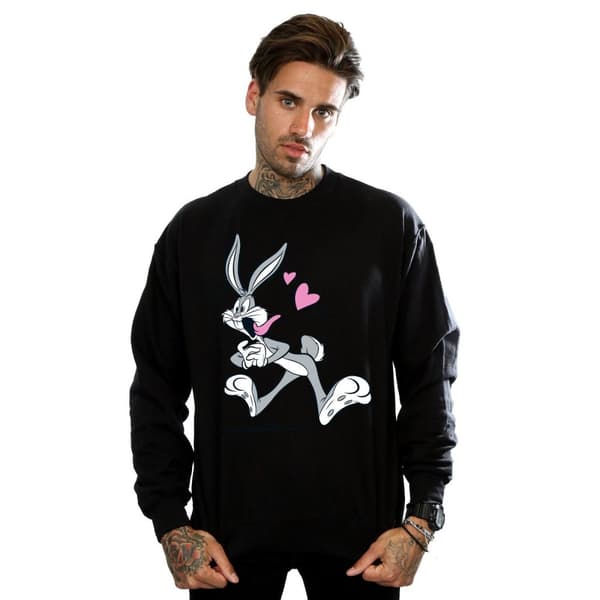 Looney Tunes Mens Bugs Bunny In Love Sweatshirt