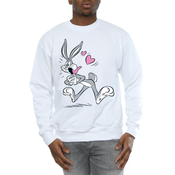 Looney Tunes Mens Bugs Bunny In Love Sweatshirt