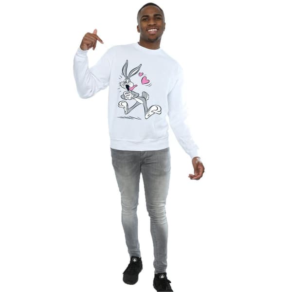 Looney Tunes Mens Bugs Bunny In Love Sweatshirt