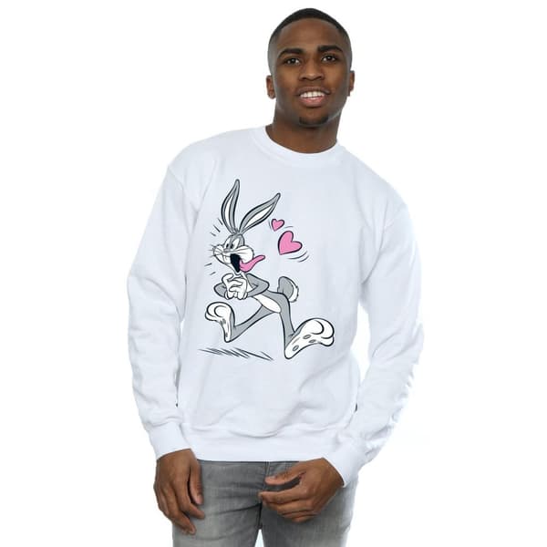 Looney Tunes Mens Bugs Bunny In Love Sweatshirt