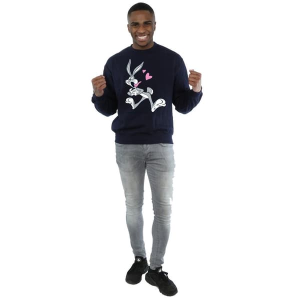 Looney Tunes Mens Bugs Bunny In Love Sweatshirt