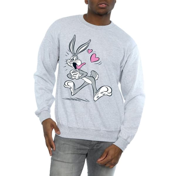 Looney Tunes Mens Bugs Bunny In Love Sweatshirt