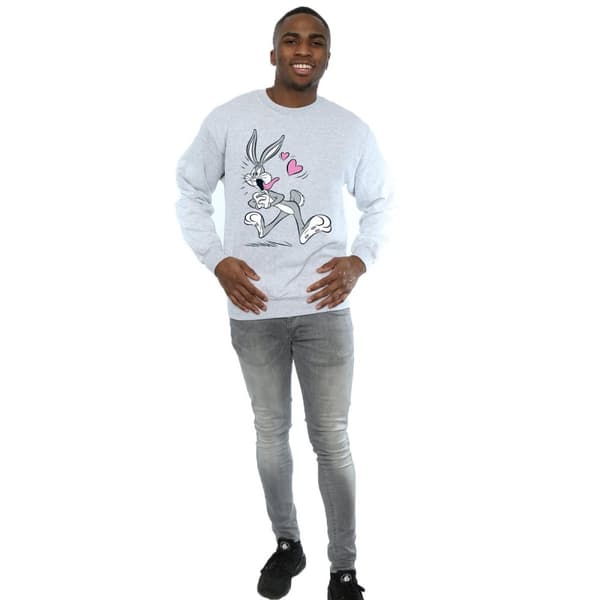 Looney Tunes Mens Bugs Bunny In Love Sweatshirt