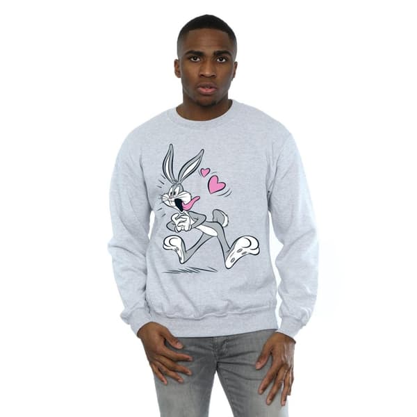 Looney Tunes Mens Bugs Bunny In Love Sweatshirt