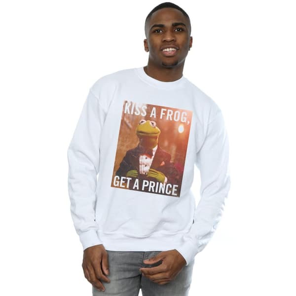Disney Mens The Muppets Kiss A Frog Get A Prince Sweatshirt
