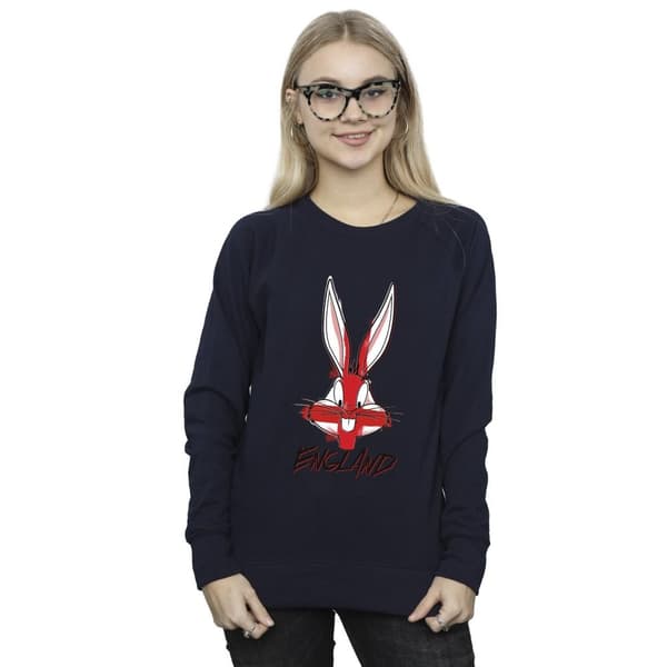 Looney Tunes Womens/Ladies Bugs England Face Sweatshirt