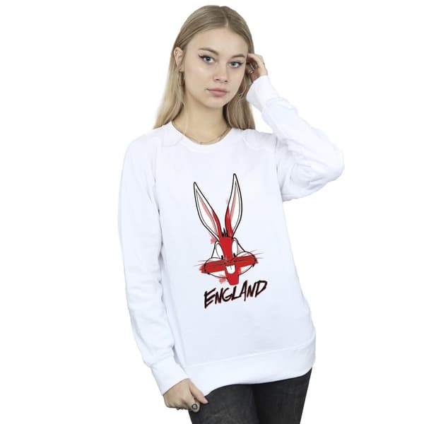 Looney Tunes Womens/Ladies Bugs England Face Sweatshirt