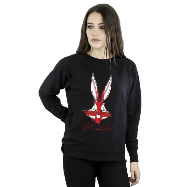 Looney Tunes Womens/Ladies Bugs England Face Sweatshirt