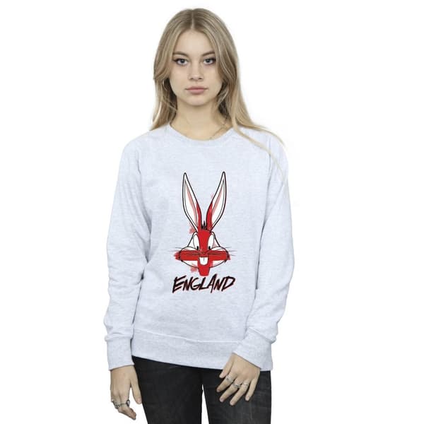 Looney Tunes Womens/Ladies Bugs England Face Sweatshirt