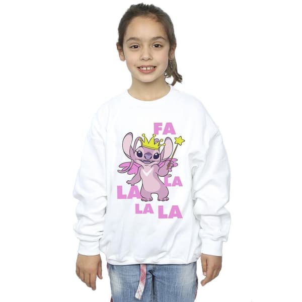 Disney Girls Lilo & Stitch Angel Fa La La Sweatshirt