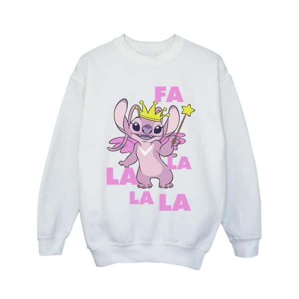 Disney Girls Lilo & Stitch Angel Fa La La Sweatshirt