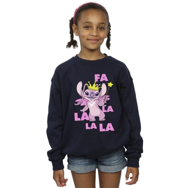Disney Girls Lilo & Stitch Angel Fa La La Sweatshirt