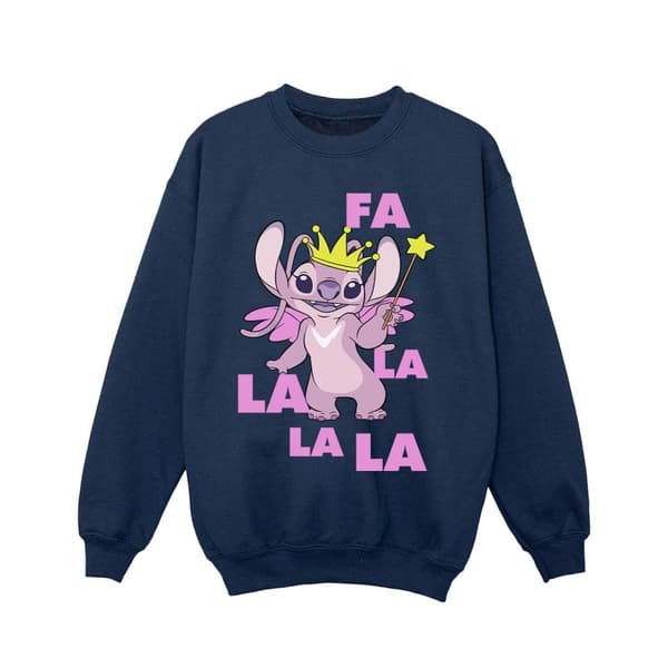 Disney Girls Lilo & Stitch Angel Fa La La Sweatshirt