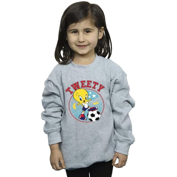 Looney Tunes Girls Tweety Football Circle Sweatshirt