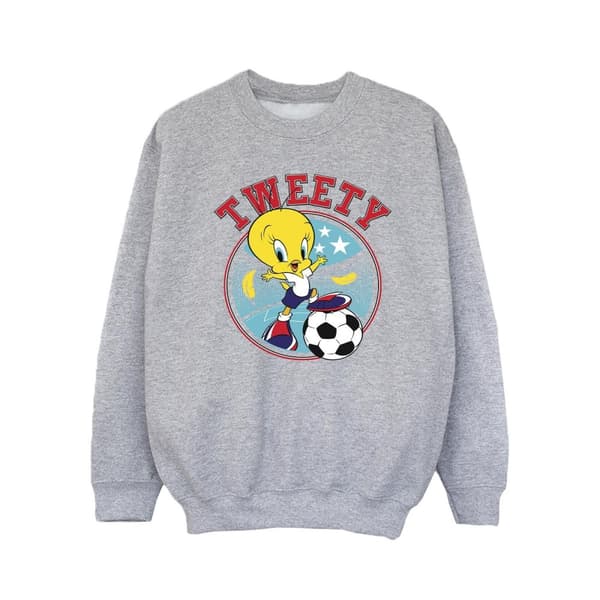Looney Tunes Girls Tweety Football Circle Sweatshirt