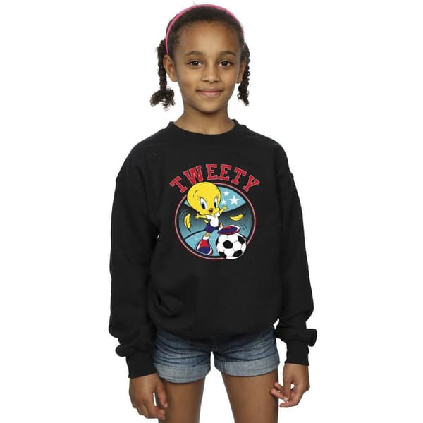 Looney Tunes Girls Tweety Football Circle Sweatshirt