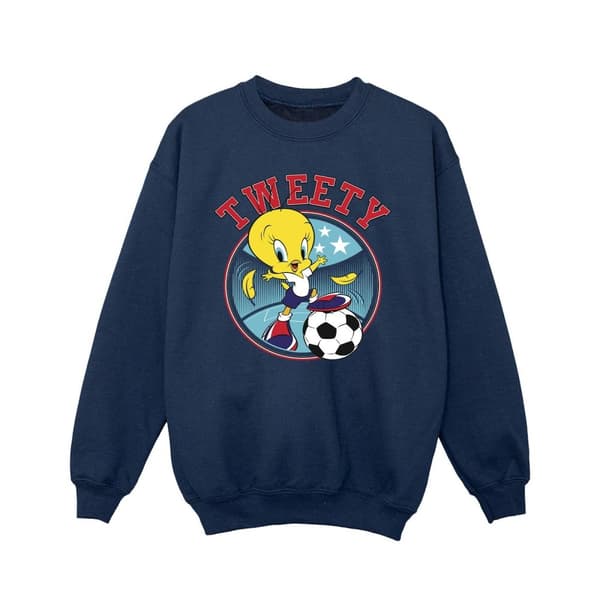 Looney Tunes Girls Tweety Football Circle Sweatshirt