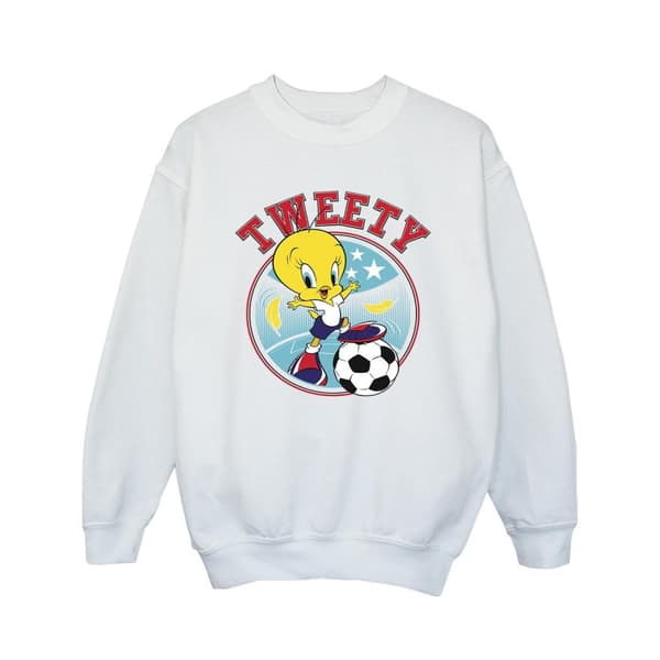 Looney Tunes Girls Tweety Football Circle Sweatshirt