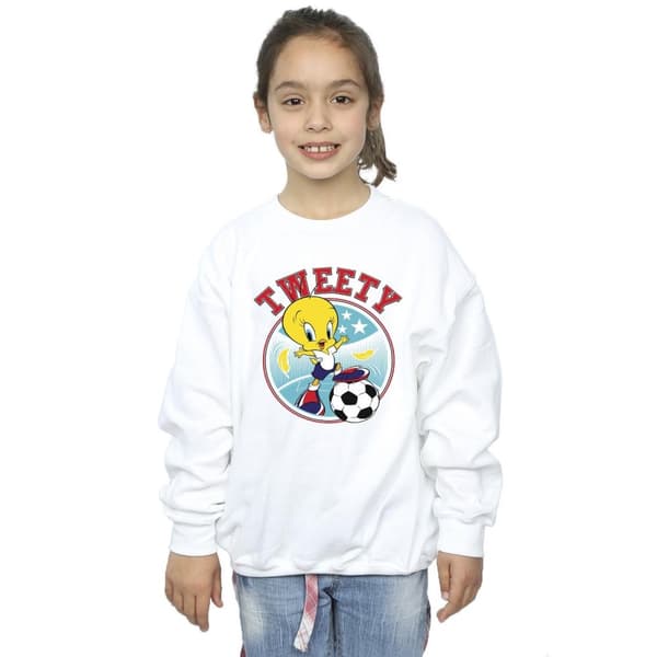 Looney Tunes Girls Tweety Football Circle Sweatshirt