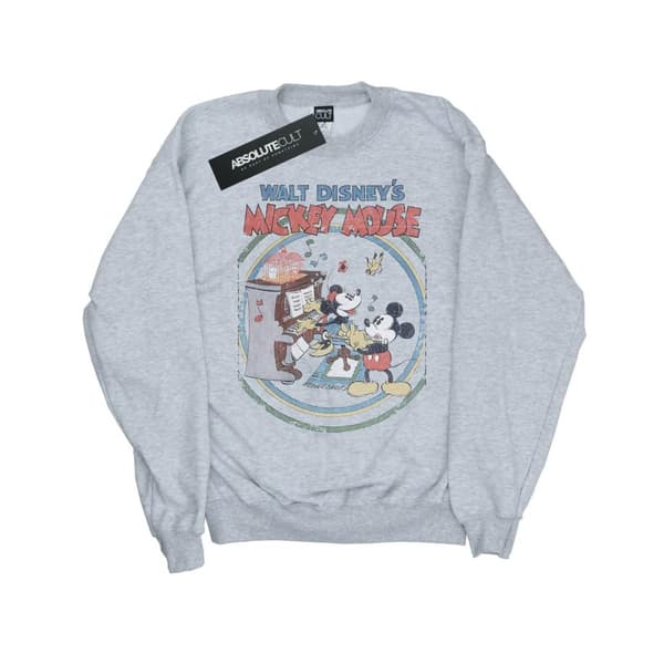 Disney Musse Pigg Piano-tröja för pojkar Sports Grey 7-8 Years