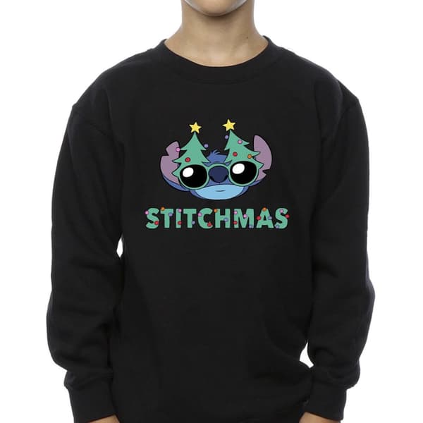 Disney Boys Lilo & Stitch Stitchmas Glasses Sweatshirt