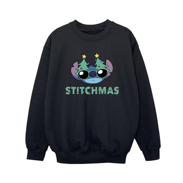 Disney Boys Lilo & Stitch Stitchmas Glasses Sweatshirt
