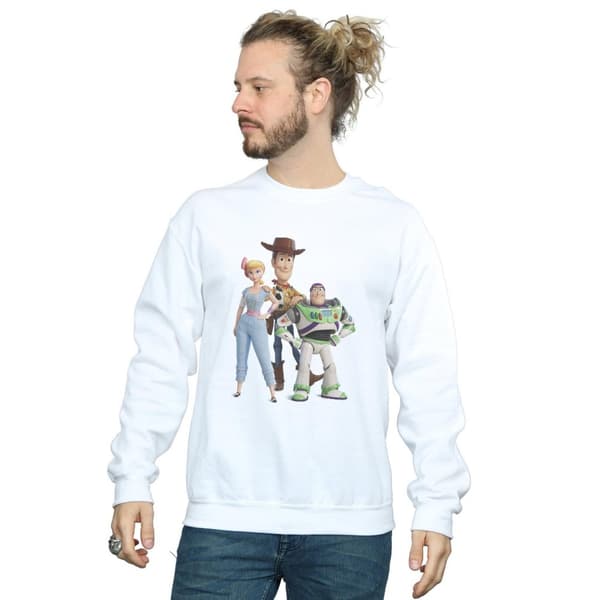 Disney Mens Toy Story 4 Woody Buzz och Bo Peep Sweatshirt