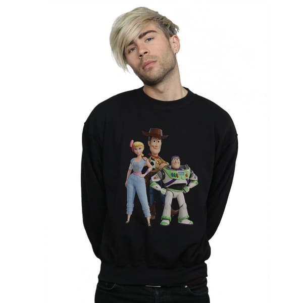 Disney Mens Toy Story 4 Woody Buzz och Bo Peep Sweatshirt