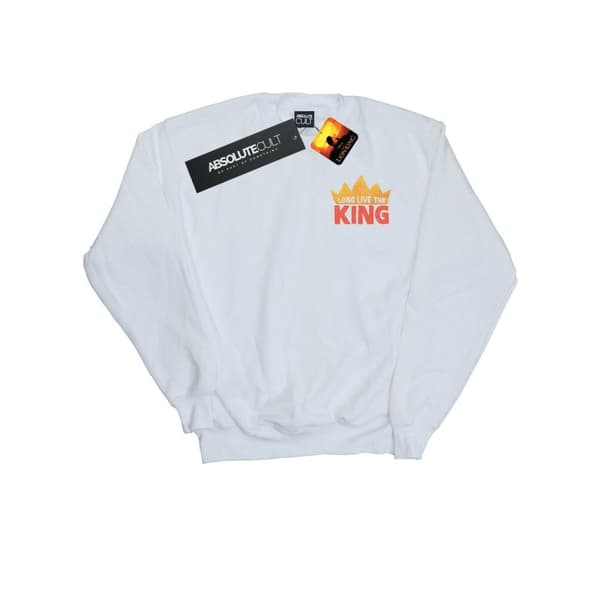 Disney Sweatshirt med brösttryck från Lejonkungen-filmen White XXL