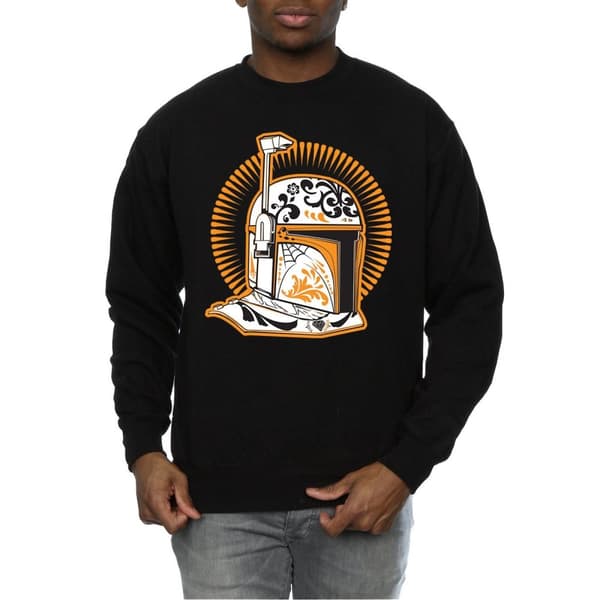 Star Wars Mens Boba Fett Dia De Los Muertos Sweatshirt
