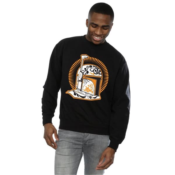 Star Wars Mens Boba Fett Dia De Los Muertos Sweatshirt