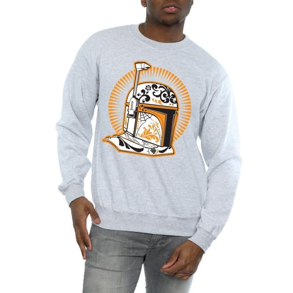 Star Wars Mens Boba Fett Dia De Los Muertos Sweatshirt
