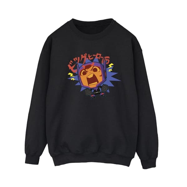 Disney Womens/Ladies Big Hero 6 Baymax Hiro Angry Manga Sweatshirt