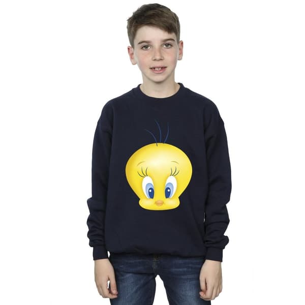 Looney Tunes Sweatshirt med Tweety-ansikte för pojkar