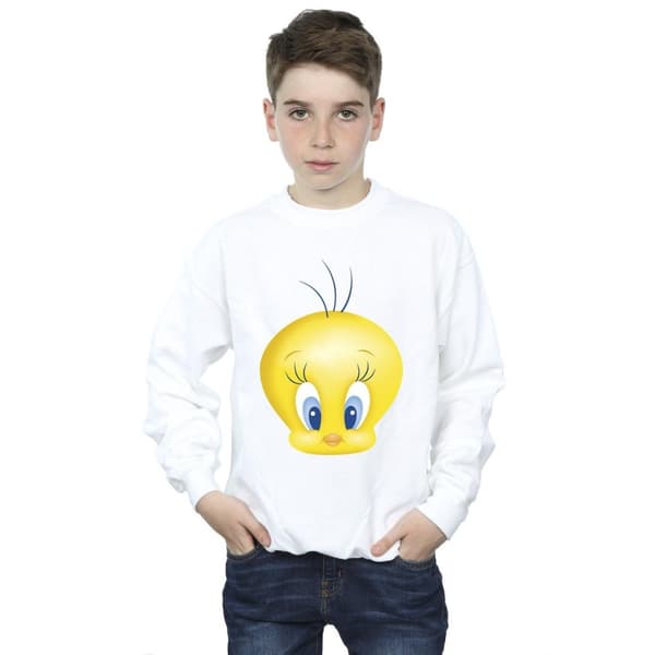 Looney Tunes Sweatshirt med Tweety-ansikte för pojkar