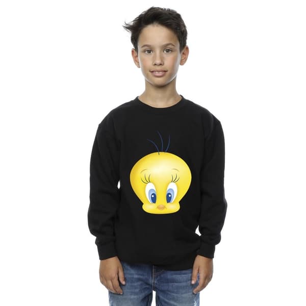 Looney Tunes Sweatshirt med Tweety-ansikte för pojkar