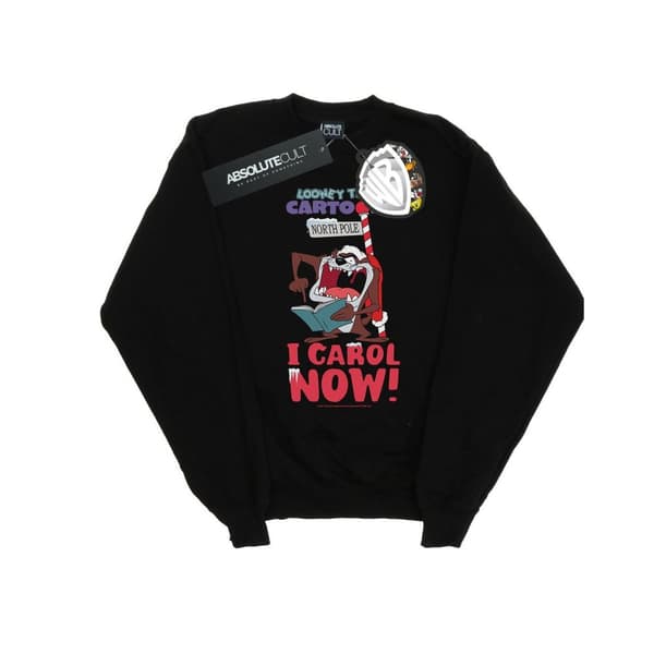 Looney Tunes Mens Taz I Carol Now Sweatshirt