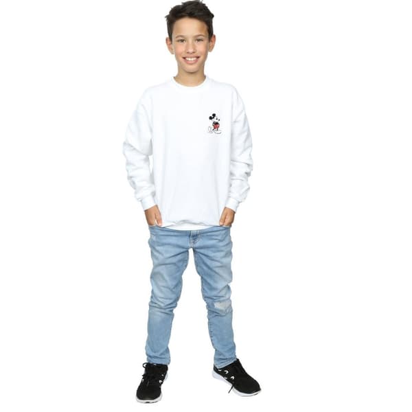 Disney Boys Mickey Mouse Kickin Retro Chest Sweatshirt