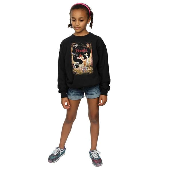 Disney Girls Bambi Retro Poster Sweatshirt