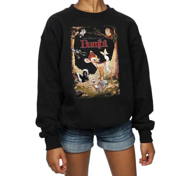 Disney Girls Bambi Retro Poster Sweatshirt