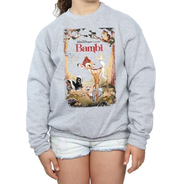 Disney Girls Bambi Retro Poster Sweatshirt
