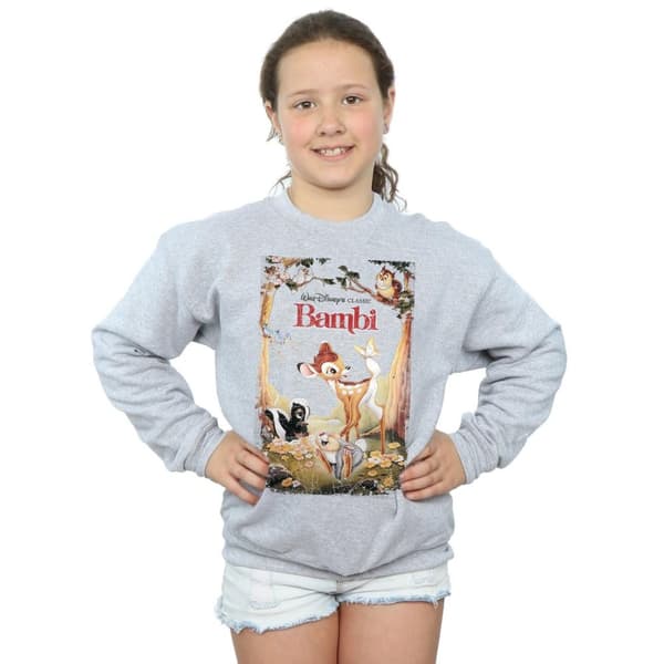 Disney Girls Bambi Retro Poster Sweatshirt