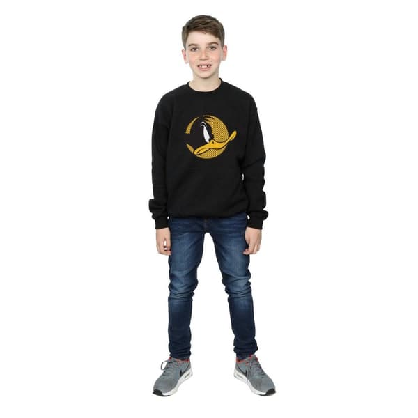 Looney Tunes Pojkar - Daffy Duck - Sweatshirt med prickig profil