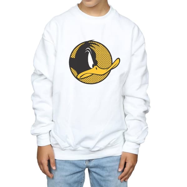 Looney Tunes Pojkar - Daffy Duck - Sweatshirt med prickig profil