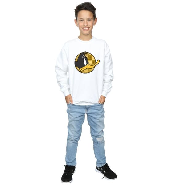 Looney Tunes Pojkar - Daffy Duck - Sweatshirt med prickig profil