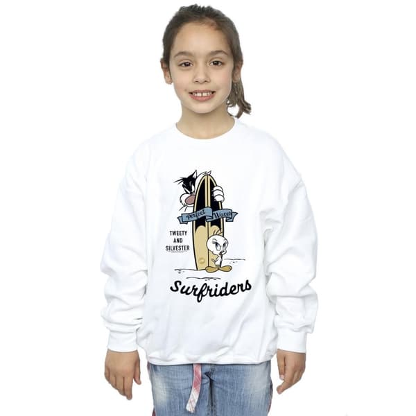 Looney Tunes Girls Tweety And Sylvester Perfect Waves Sweatshirt